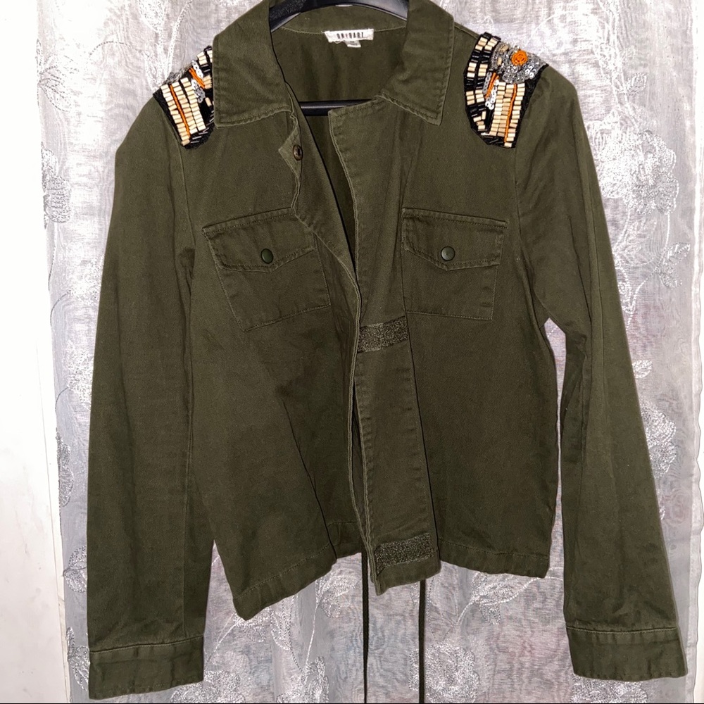 Trendy Green Utility Jacket